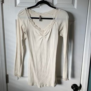 Free People off white Large top